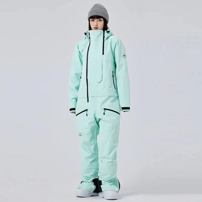 Combinaison de Ski Imperméable et Isolée pour Femme – Combinaison Hiver Épaisse Une-Pièce