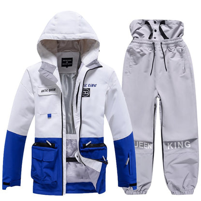 Ensemble de Ski Hivernal Unisexe – Tenue de Neige Respirante et Isolée en Deux Pièces