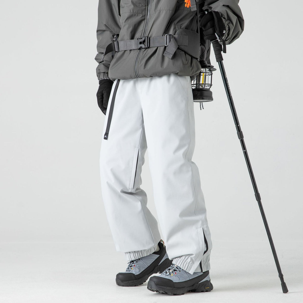 Pantalon de Ski Homme à Coque Rigide Doublé Polaire – Taille Mi-Haute Imperméable