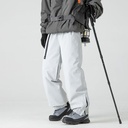 Pantalon de Ski Homme à Coque Rigide Doublé Polaire – Taille Mi-Haute Imperméable
