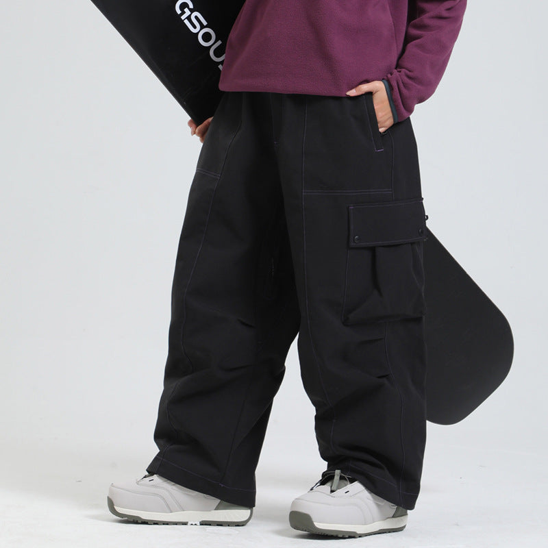 Pantalon de Ski Coupe Large et Coupe-Vent Unisexe – Hivernal Respirant