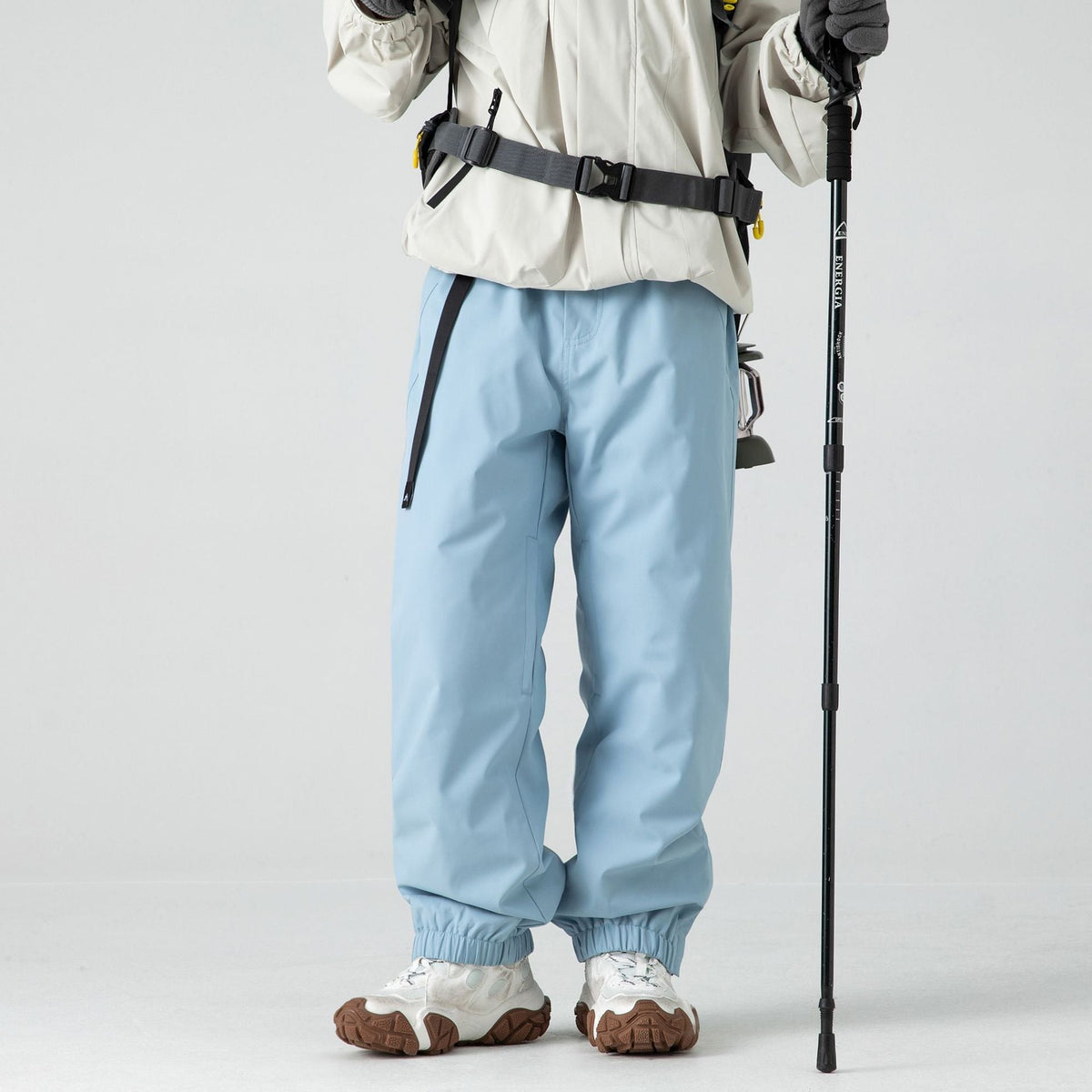Pantalon de Ski Homme à Coque Rigide Doublé Polaire – Taille Mi-Haute Imperméable